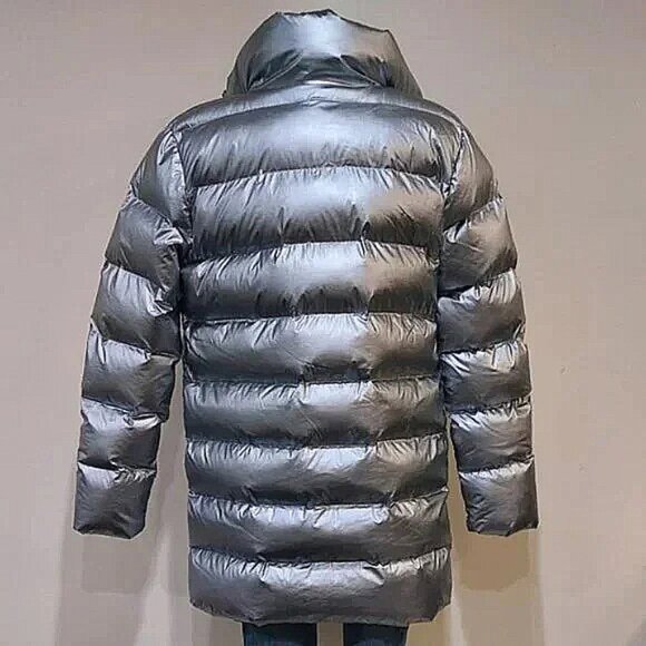 💥HOT ITEM!💥Dols Kill Oversized "Frosted" Metallic Silver Puffer in Silver - Picture 3 of 13